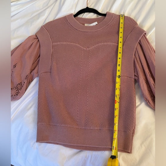 Ba&sh Lace Detailed Knit Sweater - Medium - Rose - Picture 4 of 5